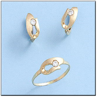 PENDIENTES EN ORO DE 18KL CIRCONITAS