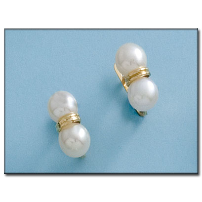PENDIENTES EN ORO DE 18KL CON PERLAS
