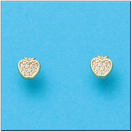 PENDIENTES EN ORO DE 18KL MANZANA