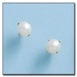 PENDIENTES EN ORO DE 18KL PERLAS 6MM