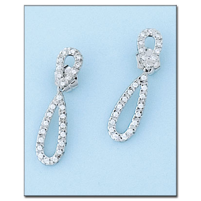 PENDIENTES ORO BLANCO 18KL CIRCONITAS
