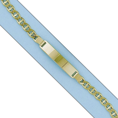 PULSERA ANCLA PLACA ORO 18KL