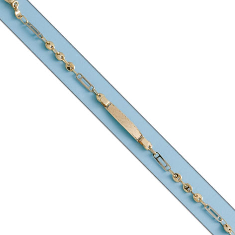 PULSERA BICOLOR ORO 18KL CON PLACA