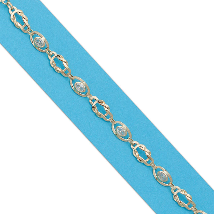 PULSERA CIRCONITAS ORO 18KL