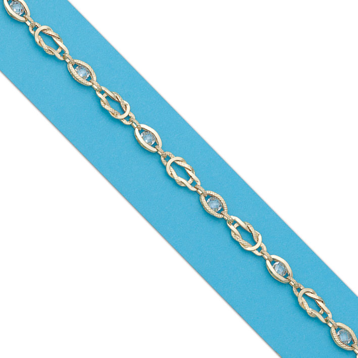 PULSERA CIRCONITAS ORO 18KL
