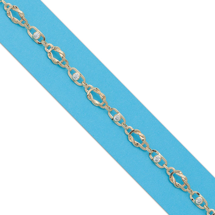 PULSERA CIRCONITAS ORO 18KL