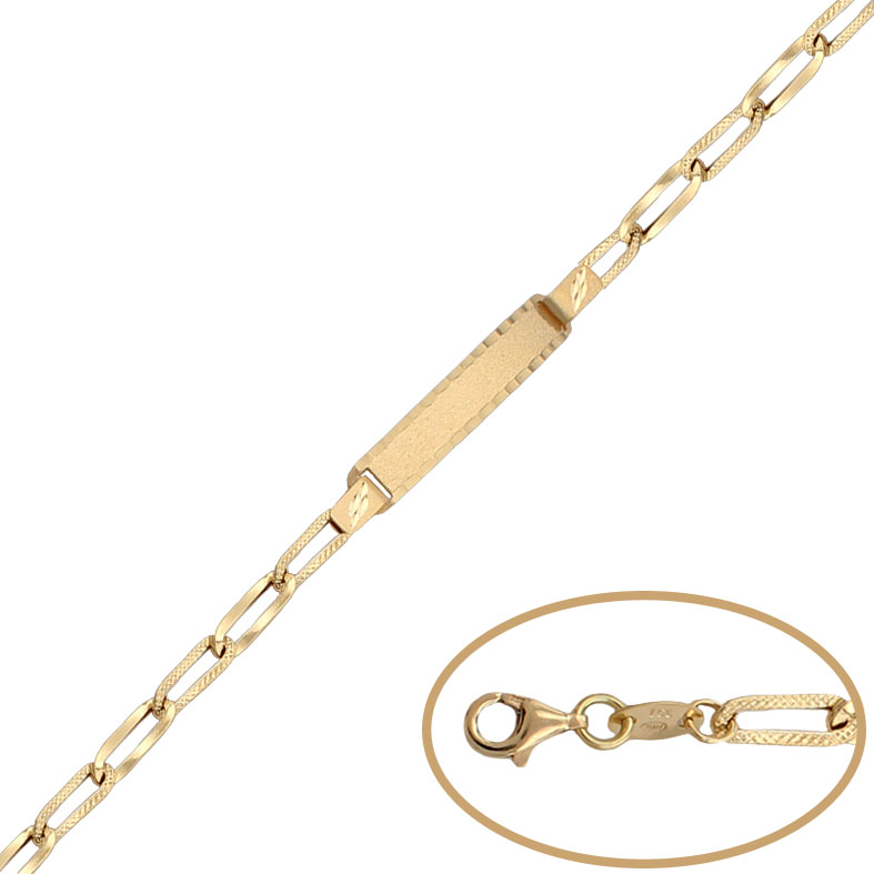 PULSERA CON PLACA ORO 18KL