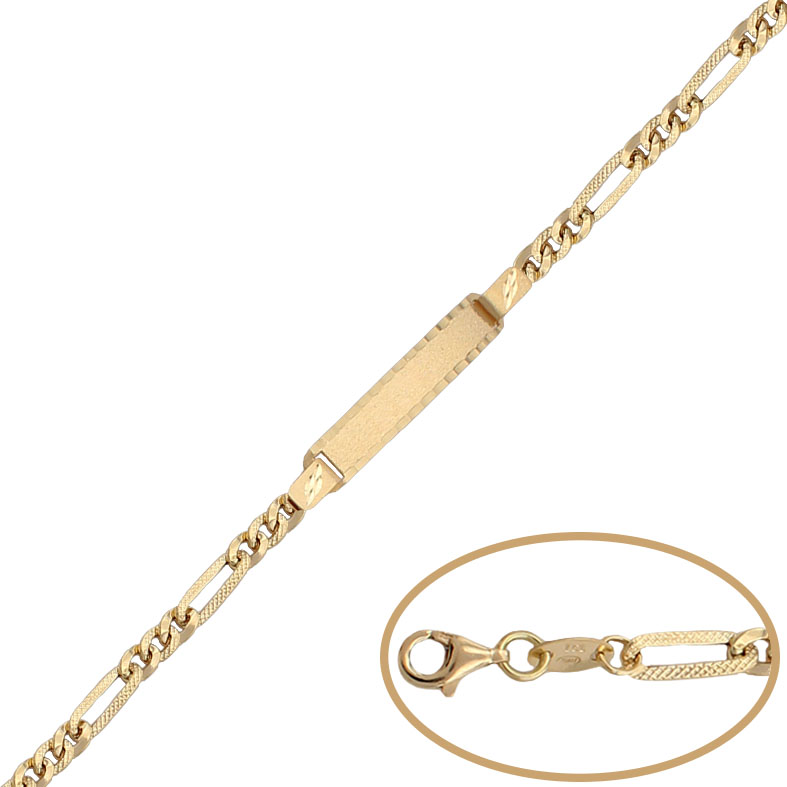 PULSERA CON PLACA ORO 18KL