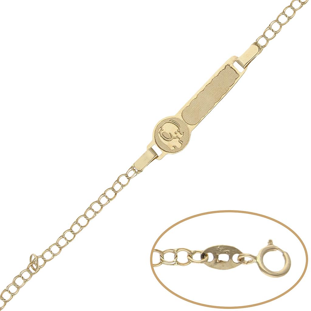 PULSERA ELEFANTE ORO 18KL HUNGARA - 14CM