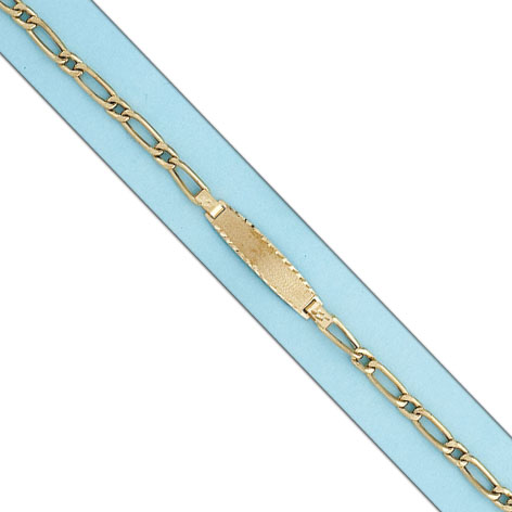 PULSERA HUECA 1x1 PLACA ORO 18KL