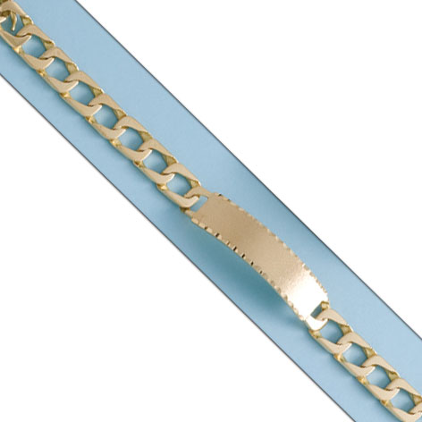 PULSERA MACIZA CON PLACA ORO 18KL