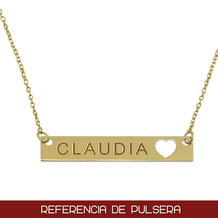 PULSERA ORO 18KL CHAPA + CORAZON