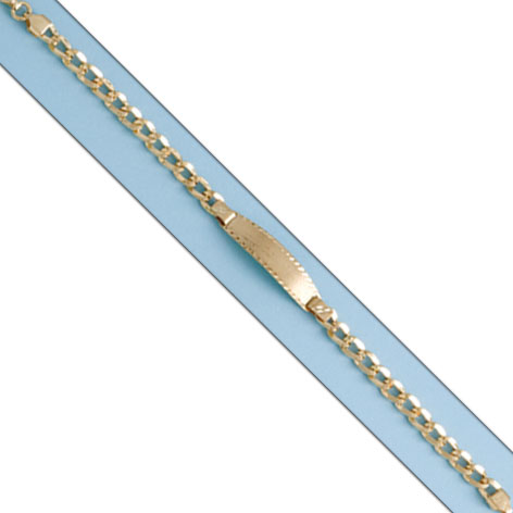 PULSERA OVAL PLACA ORO 18KL