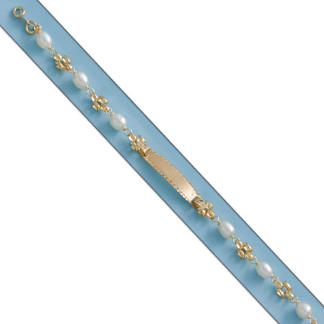 PULSERA PERLA JOFA PLACA ORO 18KL