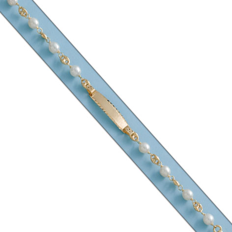 PULSERA PERLA JOFA PLACA ORO 18KL