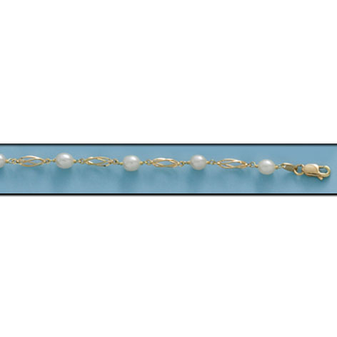 PULSERA PERLA JOFA Y JAULA ORO 18KL