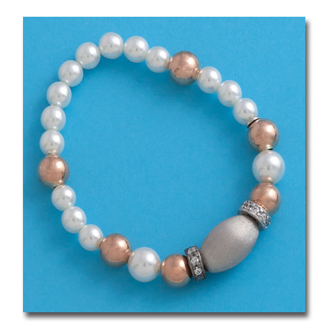 PULSERA PERLAS CHINAS PLATA 925MM