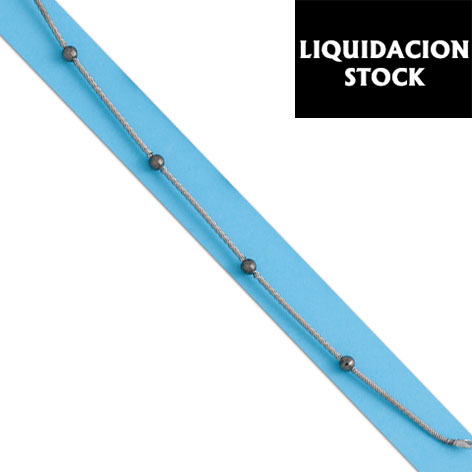PULSERA SEMIRIGIDA BOLAS PLATA 925MM