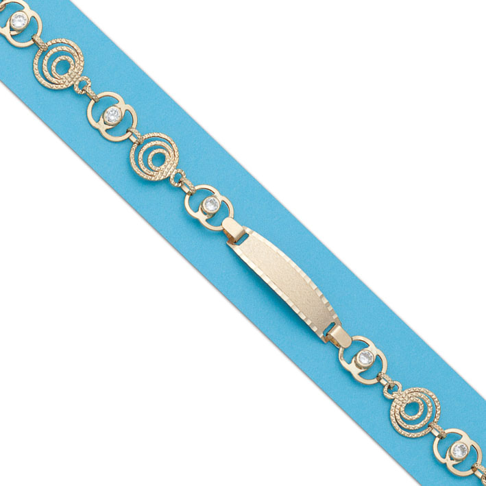 PULSERA TROQUELADA ORO 18KL CIRCONITAS