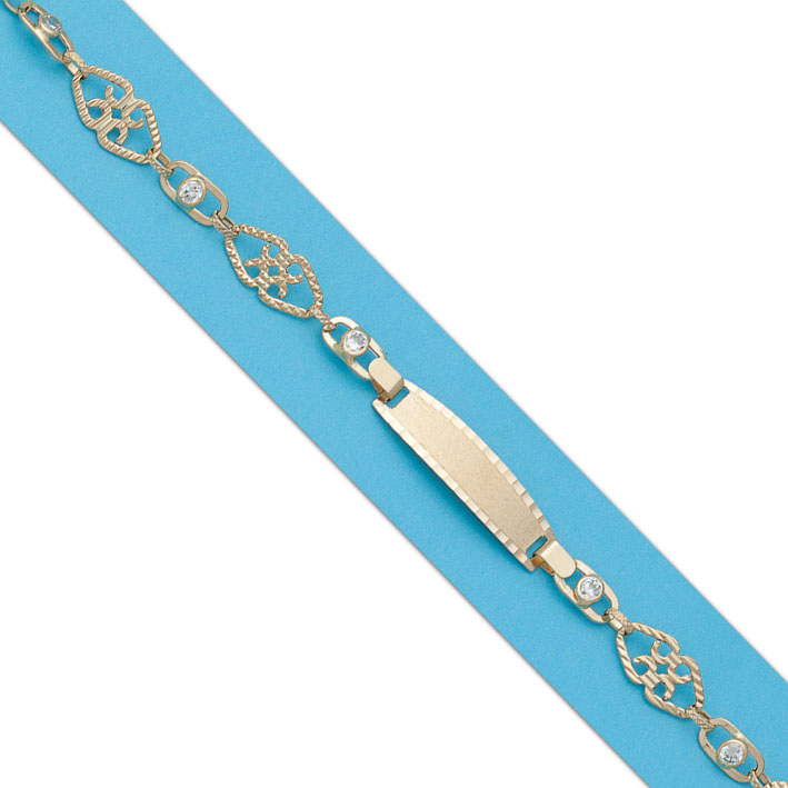 PULSERA TROQUELADA ORO 18KL CIRCONITAS