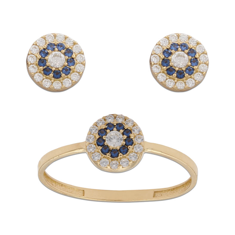 SORTIJA CIRCULO ORO 18KL - AZUL