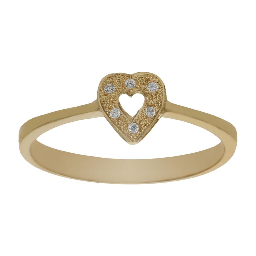 SORTIJA CORAZON ORO 18KL CIRCONITAS