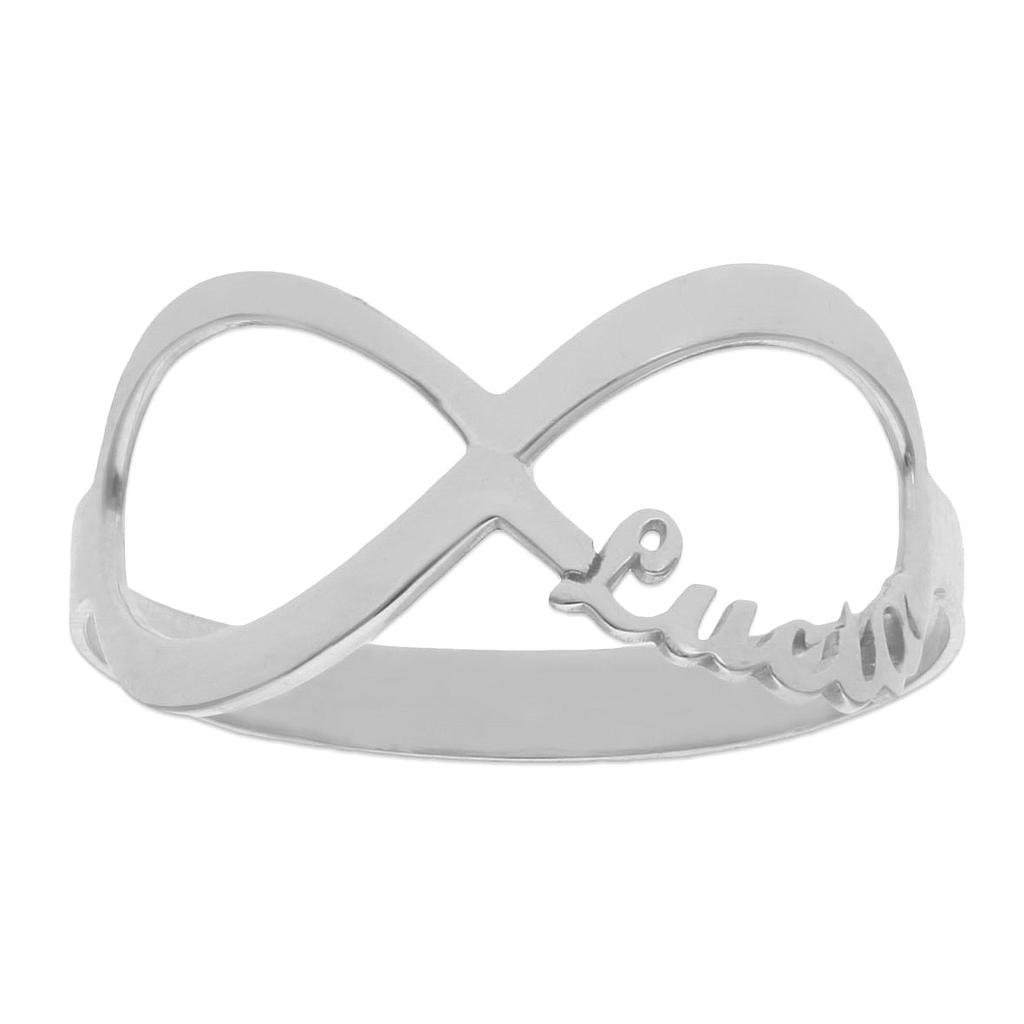 SORTIJA INFINITO NOMBRES ORO BLANCO 18KL